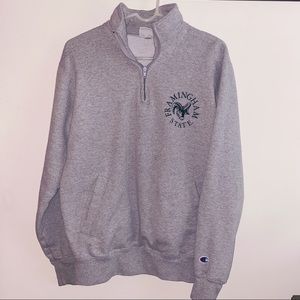 Collegeiate Crew Neck Zip Champion Sweatshirt
